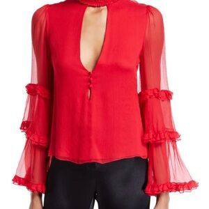 Alexis Hiro Key Hole Silk Top